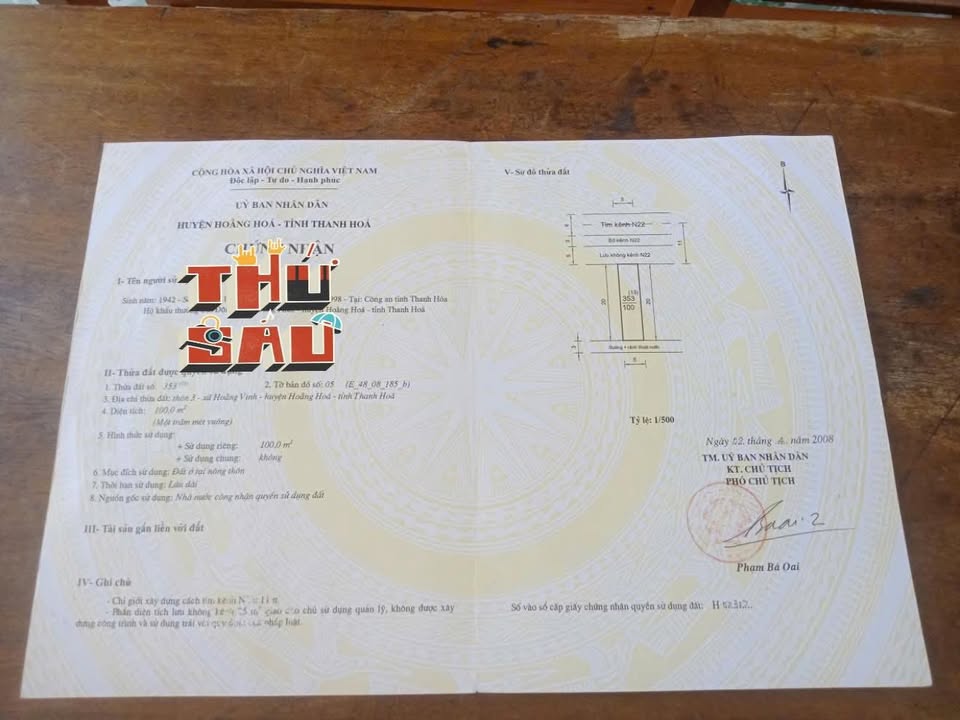 Đất mặt tiền đường 510b, thị trấn Bút Sơn 100m² - Vị trí vàng kinh doanh!