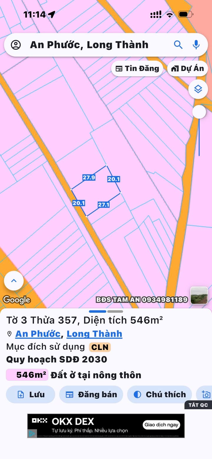 Đất nền Ấp 8, Xã An Phước, Huyện Long Thành 540m² giá 3.9 tỷ - Bán gấp trước Tết!