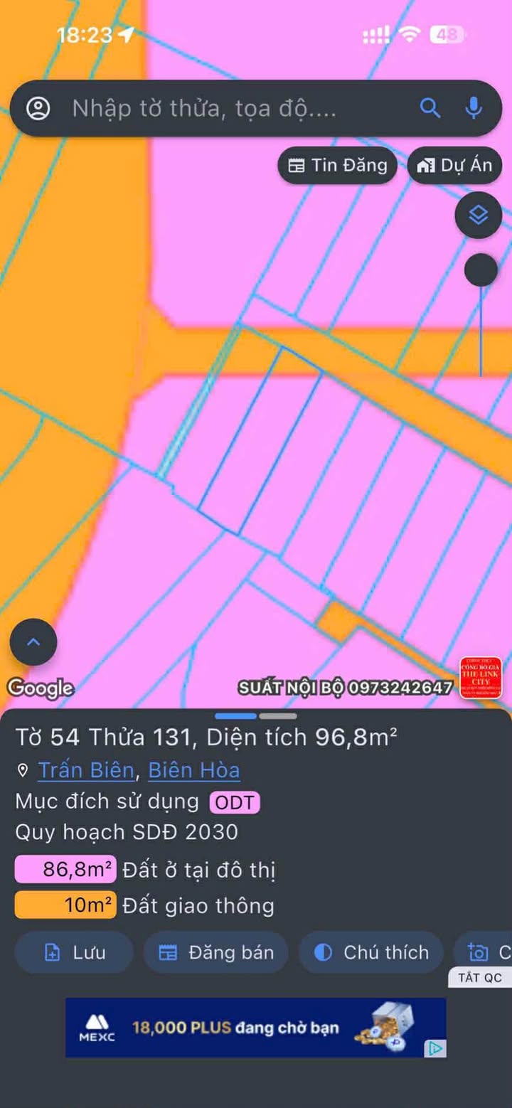 Đất nền Phường Quyết Thắng, TP Biên Hòa 96m² - Giá chỉ 2.8 tỷ, sổ riêng thổ cư!