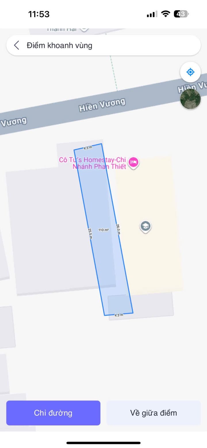 Lô đất mặt tiền đường Hiền Vương, Phan Thiết 220m² - Kinh doanh sầm uất, giá 7 tỷ VNĐ!