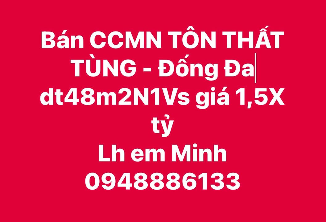 Căn hộ chung cư mini Tôn Thất Tùng 50m² giá 1.5 tỷ - Sẵn sàng vào ở!