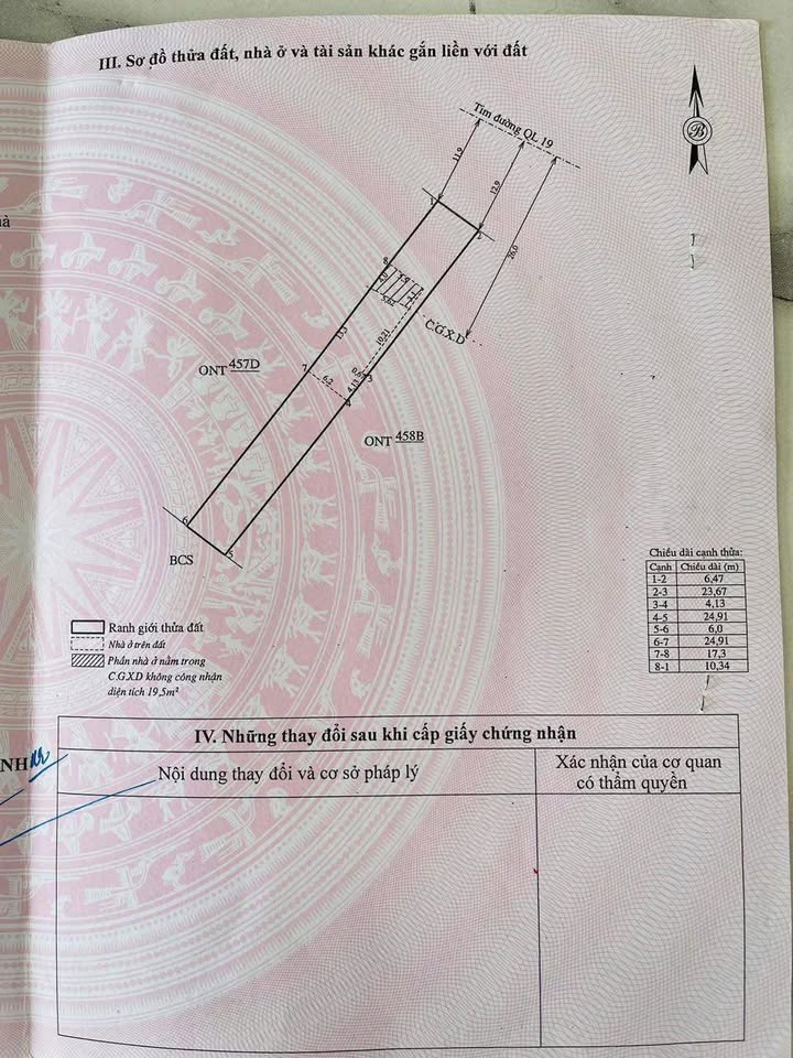 Nhà Cấp 4 Mặt Tiền Quốc Lộ 19 Nhơn Tân 329m² giá 2 tỷ - Kinh doanh thuận lợi!