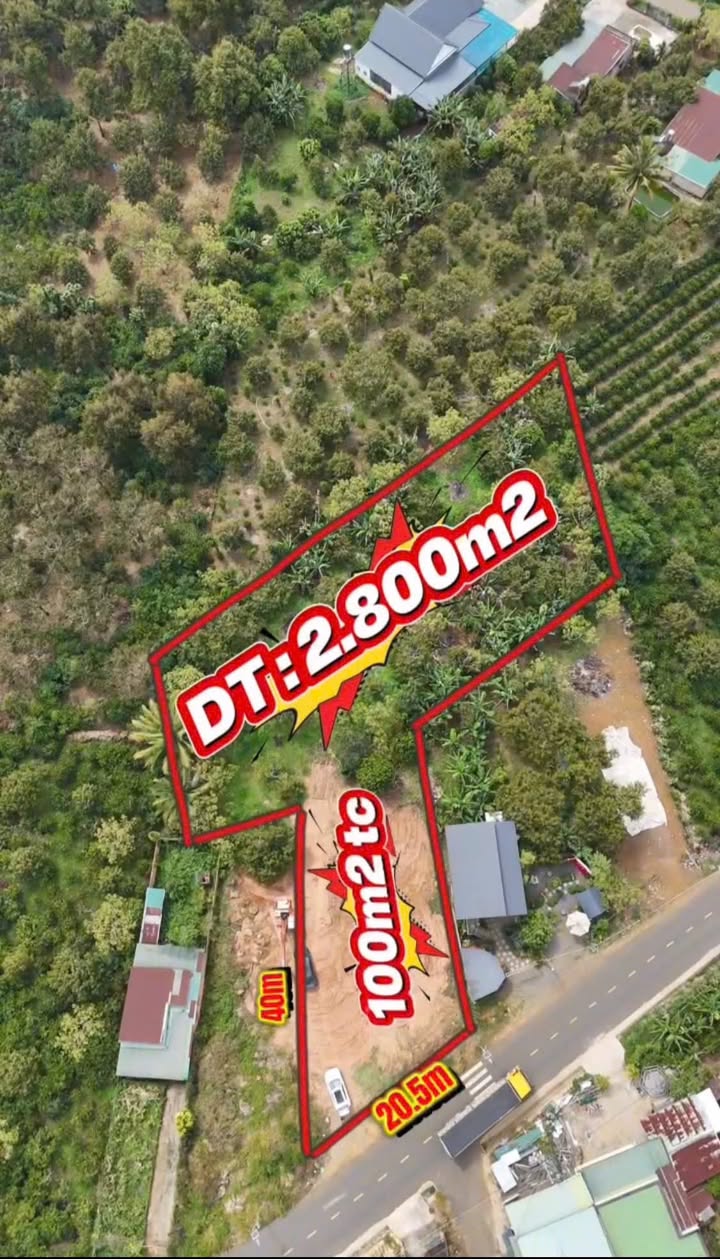 Đất mặt tiền liên xã Bảo Lâm 2 - Hòa Nam 2800m² giá 4 tỷ - Đầu tư sinh lời ngay!