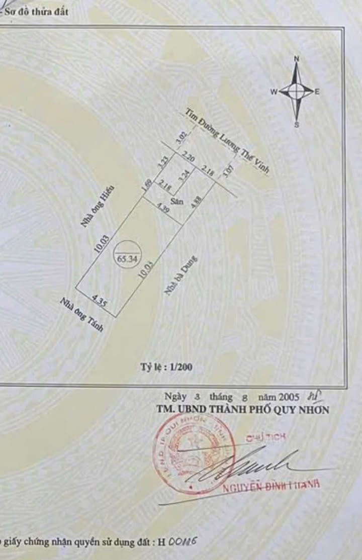 Nhà mặt tiền đường Lương Thế Vinh, Quy Nhơn 65m² giá 4.2 tỷ - Vị trí đẹp, kinh doanh thuận lợi!