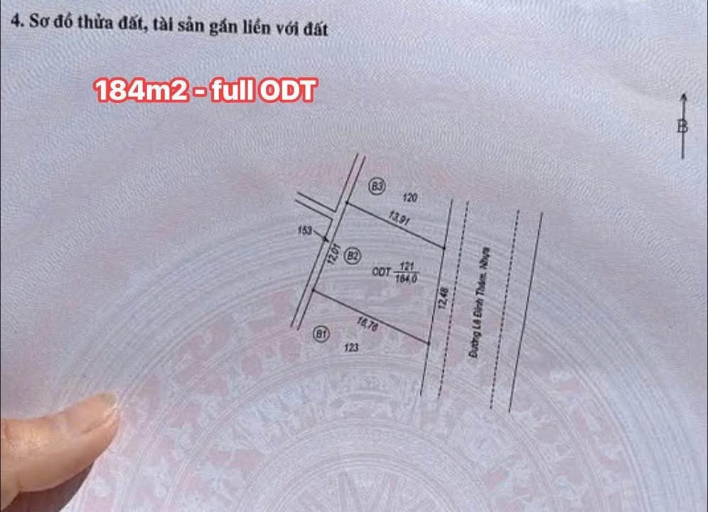 Đất nền mặt tiền Lê Đình Thám, Bắc Lý 184m² giá 2.2 tỷ - Cơ hội đầu tư tốt!