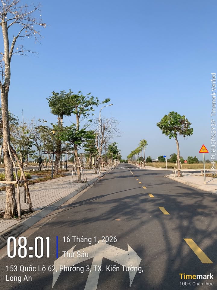 Đất thổ cư mặt tiền Quốc lộ 62, Kiến Tường 100m² giá chỉ 3 tỷ - Cơ hội đầu tư sinh lời!