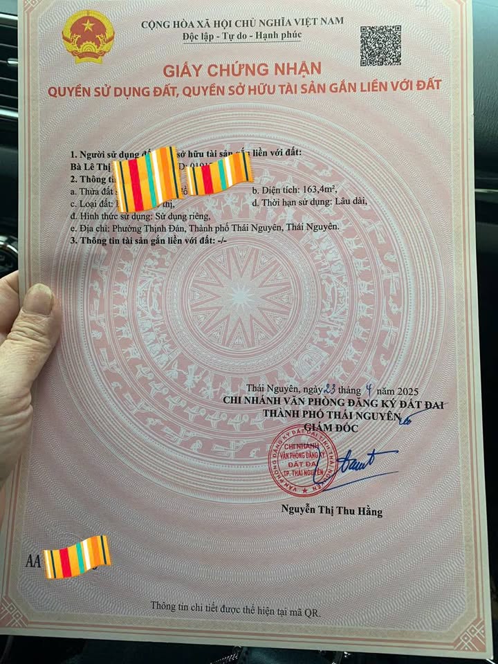 Bán lô đất Thịnh Đán 164m² giá 2 tỷ - Đầu tư sinh lời ngay!