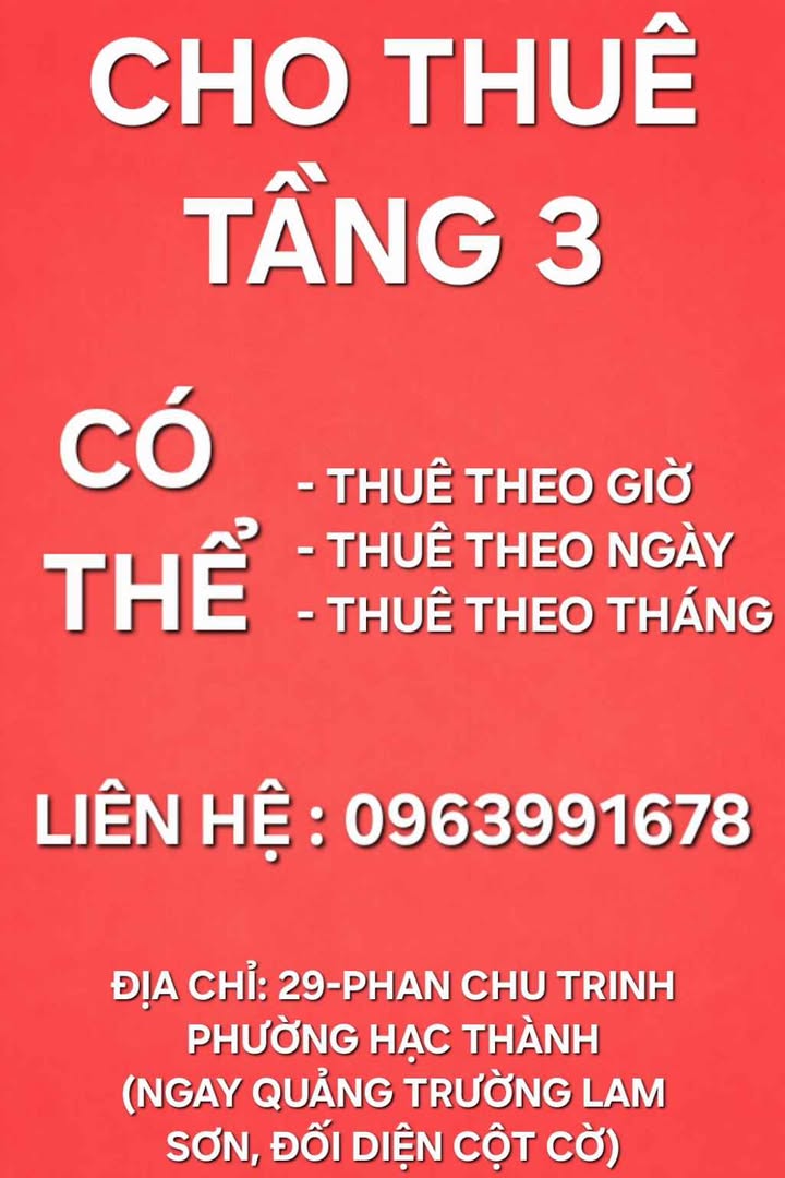 Mặt bằng cho thuê tại Black Velvet Café, Thanh Hóa - Không gian linh hoạt, giá thỏa thuận!