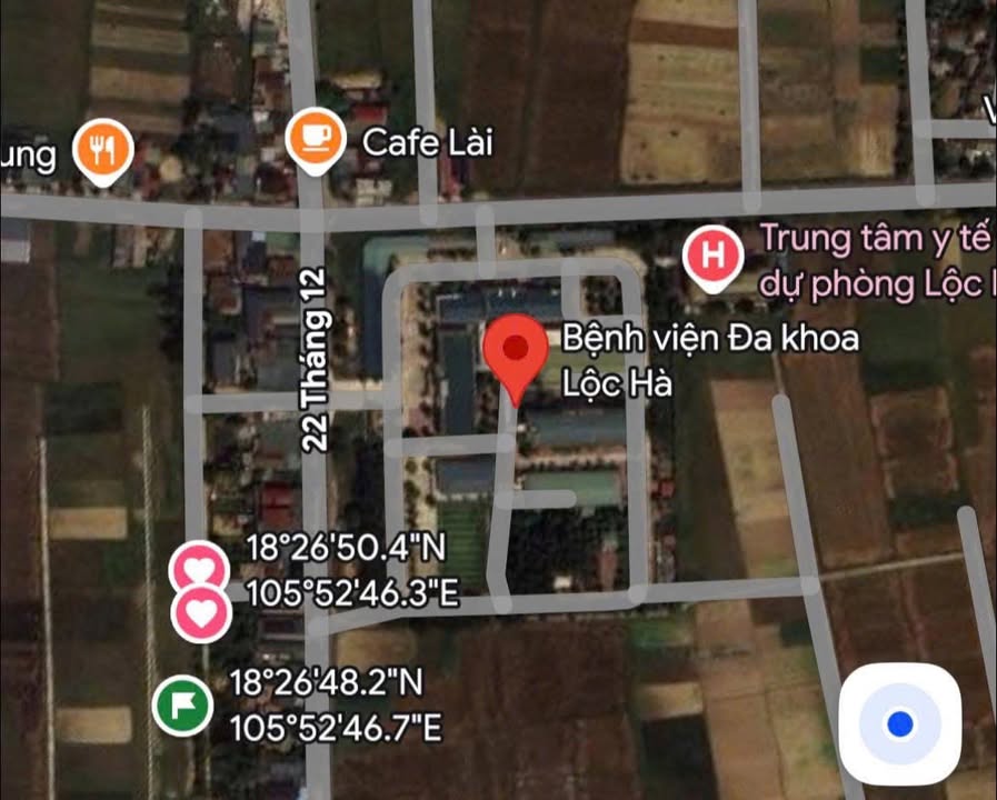 Đất nền đường 22/12, xã Lộc Hà, 120m² - Gần bệnh viện Lộc Hà chỉ 1 tỷ!