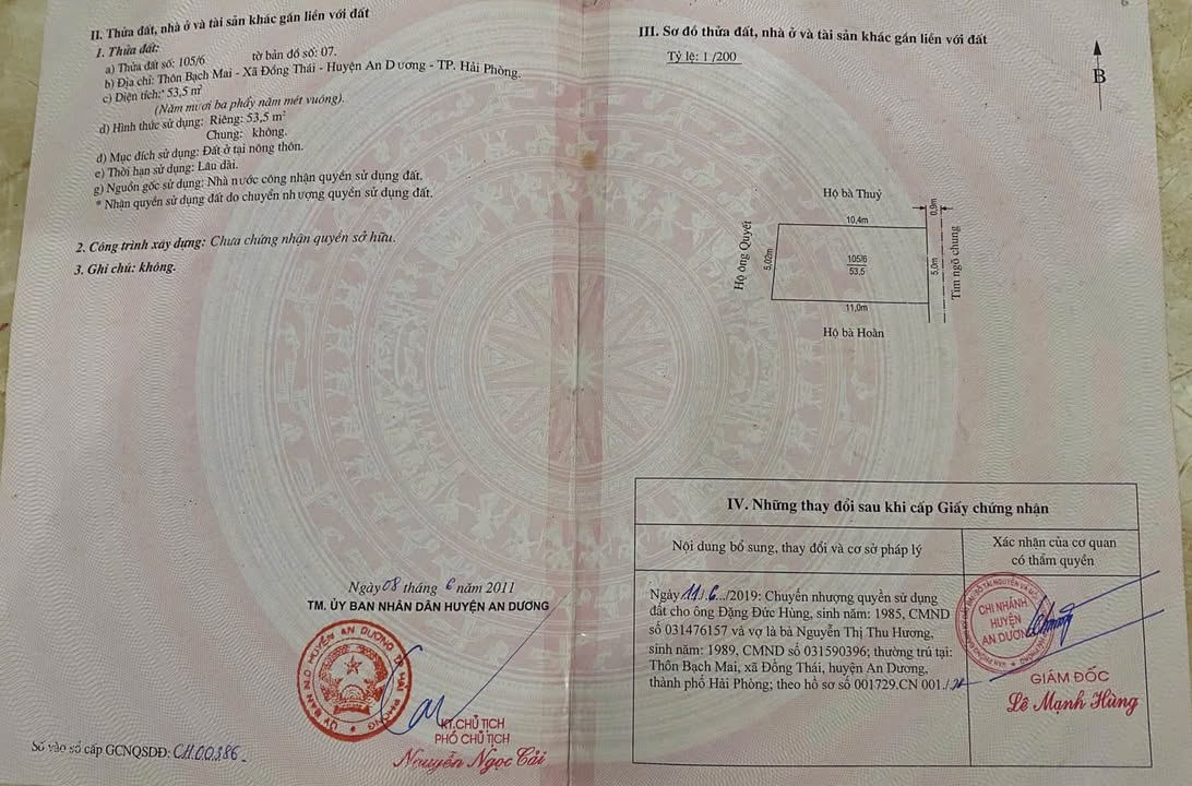 Đất Bạch Mai, An Hải 54m² giá 1.29 tỷ - Cần tiền tiêu Tết, bán gấp!