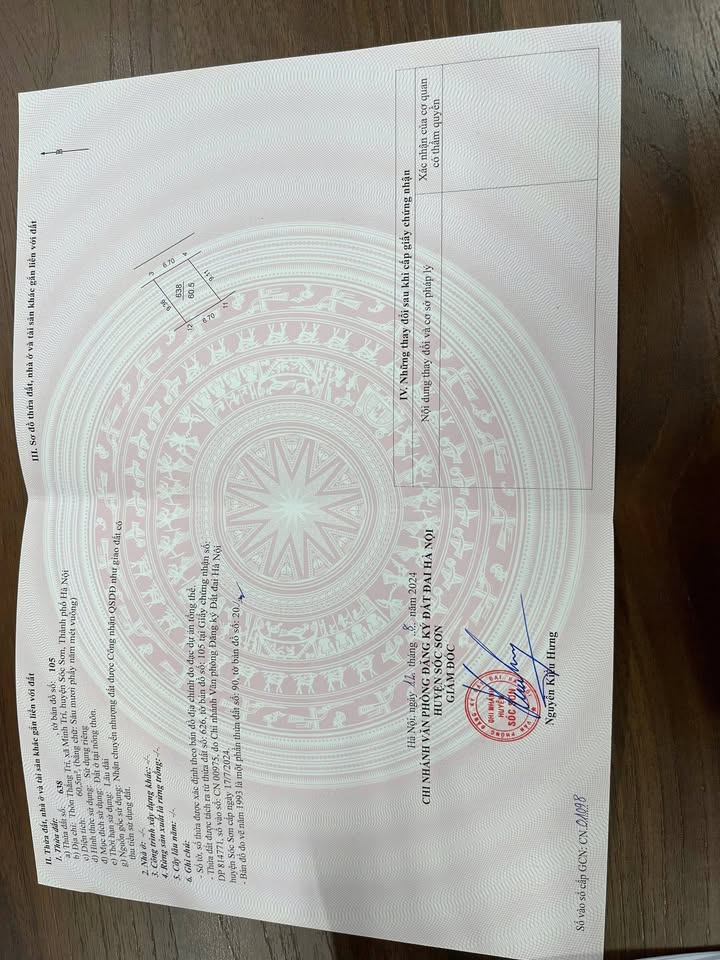 Đất thổ cư 60.5m² tại Minh Trí, Sóc Sơn - Giá chỉ 1 tỷ!