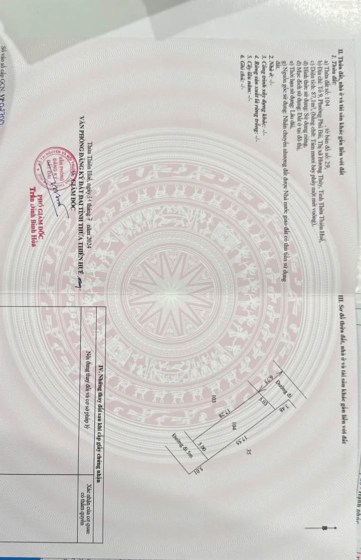 Đất nền Phường Phú Bài - TP Huế 87m² giá 800 triệu - Vị trí đắc địa gần sân bay!