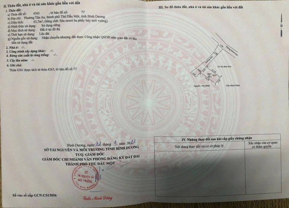 Lô đất đường Nguyễn Chí Thanh, Phường Hiệp An, 636m² - Sổ hồng chính chủ, giá thỏa thuận!