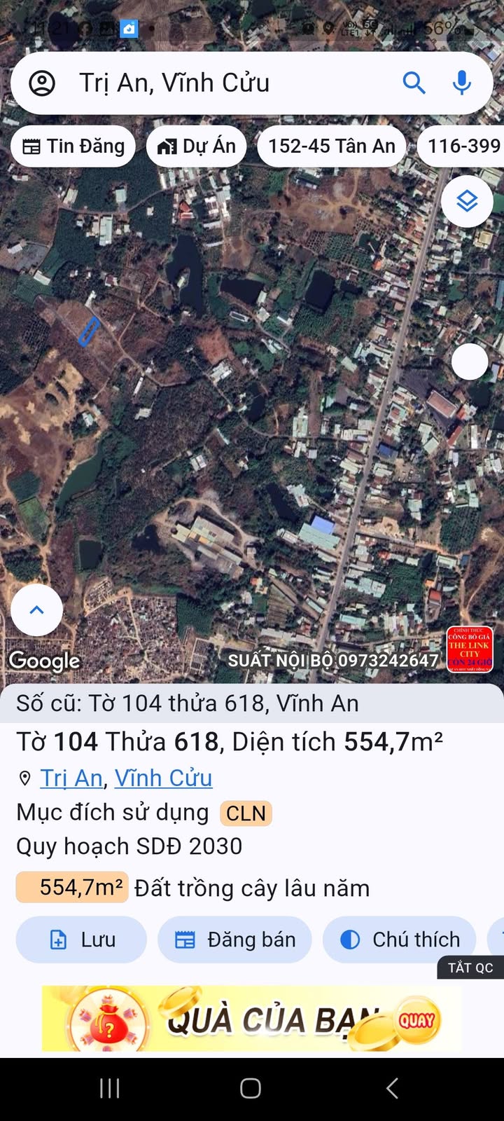 Đất nền mặt tiền nhựa KP6 Vĩnh An 500m² giá 737 triệu - Đầu tư sinh lời hấp dẫn!