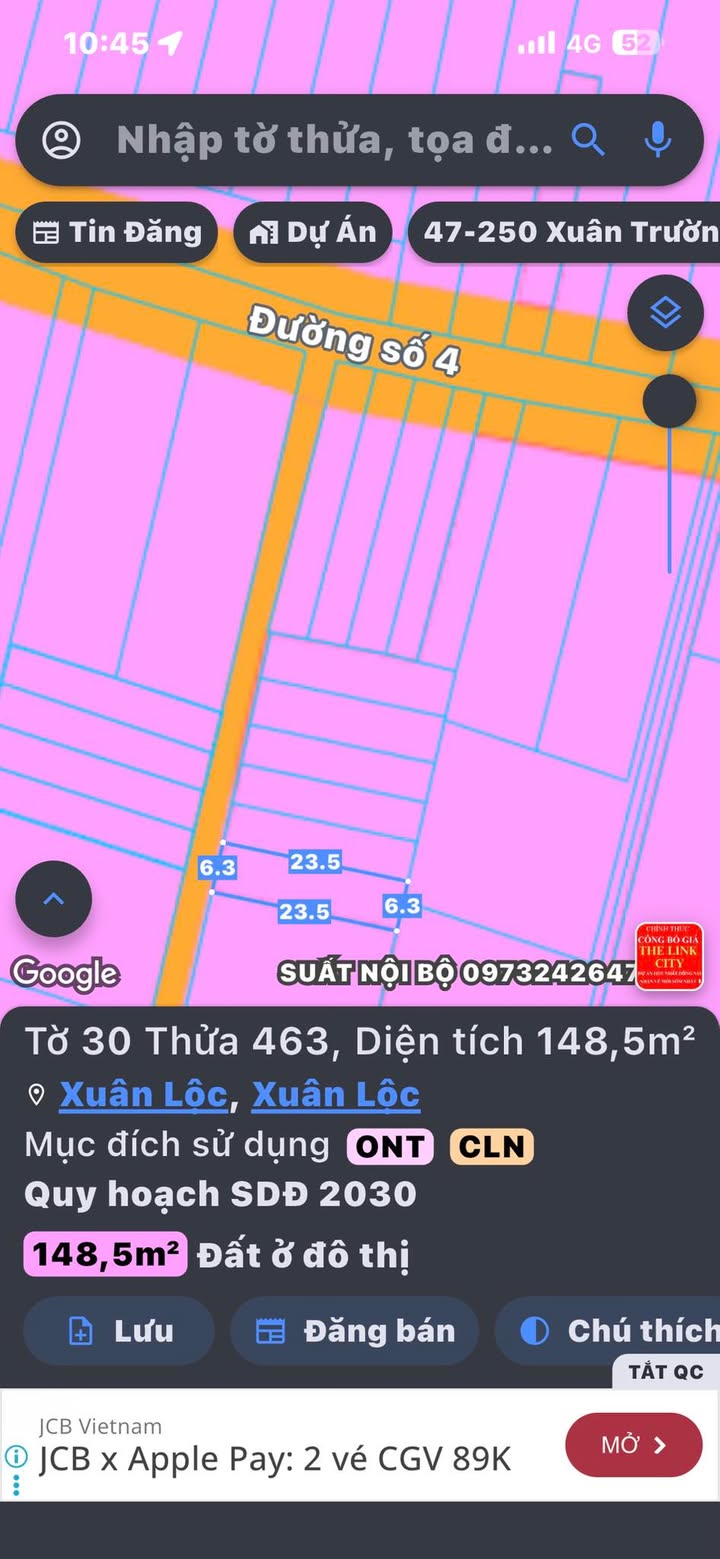 Đất thổ cư Khu 2, Đường Sô 4, Gia Ray 151m² giá 1.22 tỷ - Đường bê tông, chính chủ!