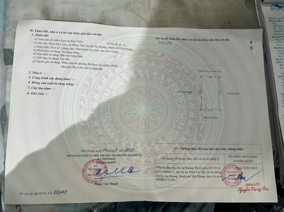 Nhà bán Đào Yêu Hồng Thái 56m² giá chỉ 900 triệu - Sổ đỏ chính chủ!