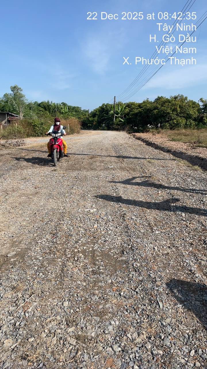 Đất thổ cư 148m² tại Gò Dầu, Tây Ninh chỉ 450 triệu - Pháp lý rõ ràng!