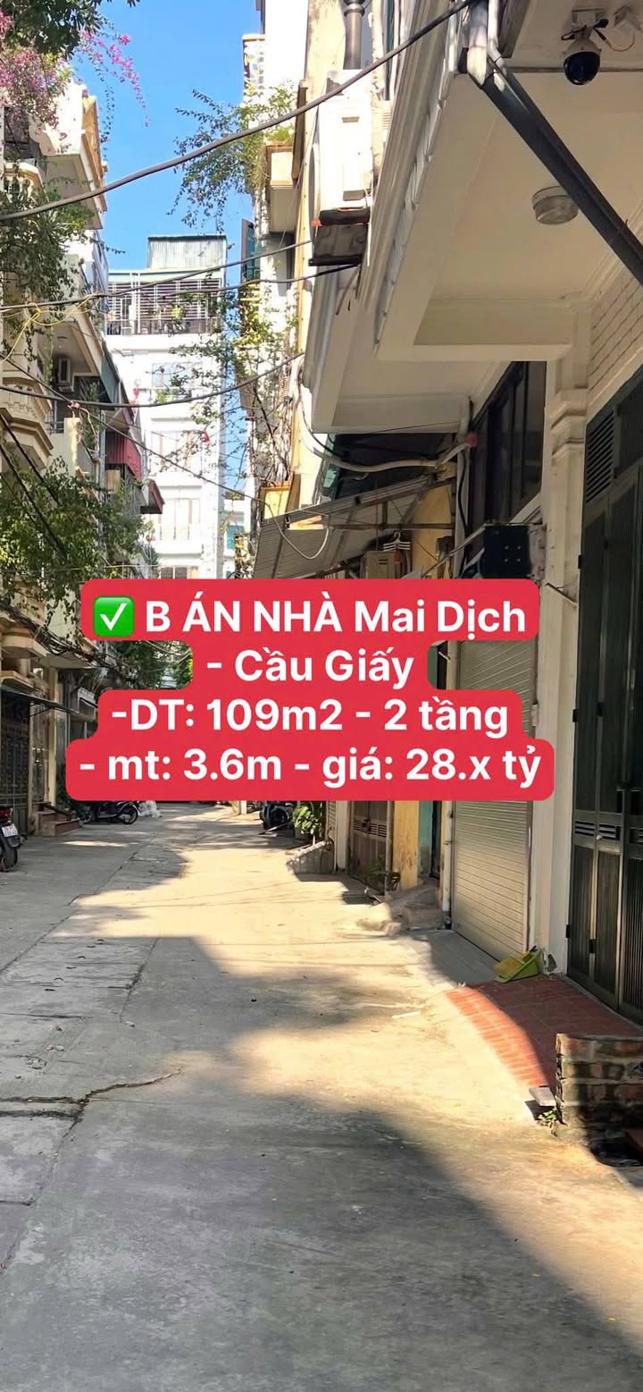 Nhà 2 tầng Phường Mai Dịch, Cầu Giấy 109m² giá 28 tỷ - Kinh doanh sầm uất!