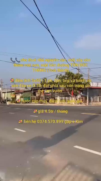 Nhà nguyên căn cho thuê tại Huyện Hòa Thành, 250m², chỉ 4.5 triệu/tháng - Nhà mới, tiện nghi đầy đủ!