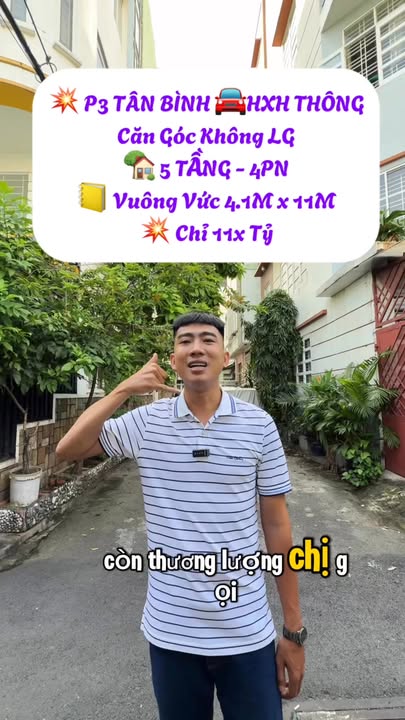 Nhà Phố Căn Góc 5 Tầng Tại Phường 3, Quận Tân Bình 45m² giá 11 tỷ - Đầu tư sinh lời tuyệt vời!