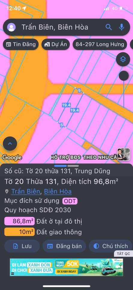 Đất nền 95m² tại Biên Hòa, Đồng Nai - Giá chỉ 2,8 tỷ, sổ riêng chính chủ!