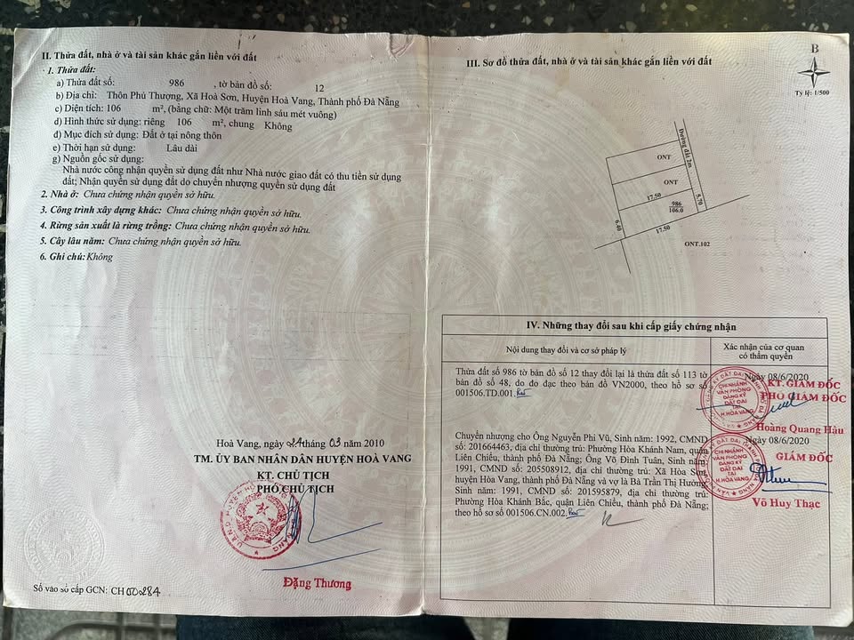 Đất nền Phú Thượng - Hòa Sơn 106m² giá 750 triệu - Phong thủy tốt, đầu tư sinh lời!