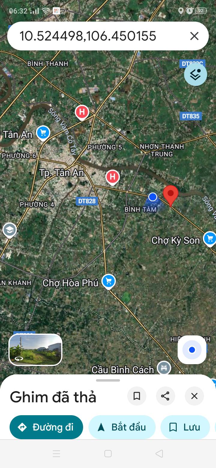 Đất mặt tiền Tỉnh lộ 827B, Xã Bình Quới, 1348m² giá 6.5 tỷ - Cơ hội đầu tư tuyệt vời!