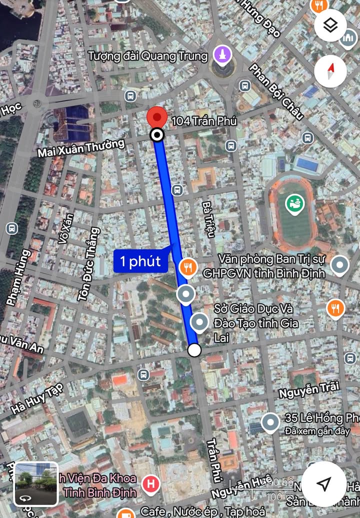 Cho thuê mặt tiền Trần Phú Quy Nhơn 70m² giá 7 triệu - Kinh doanh thuận lợi!