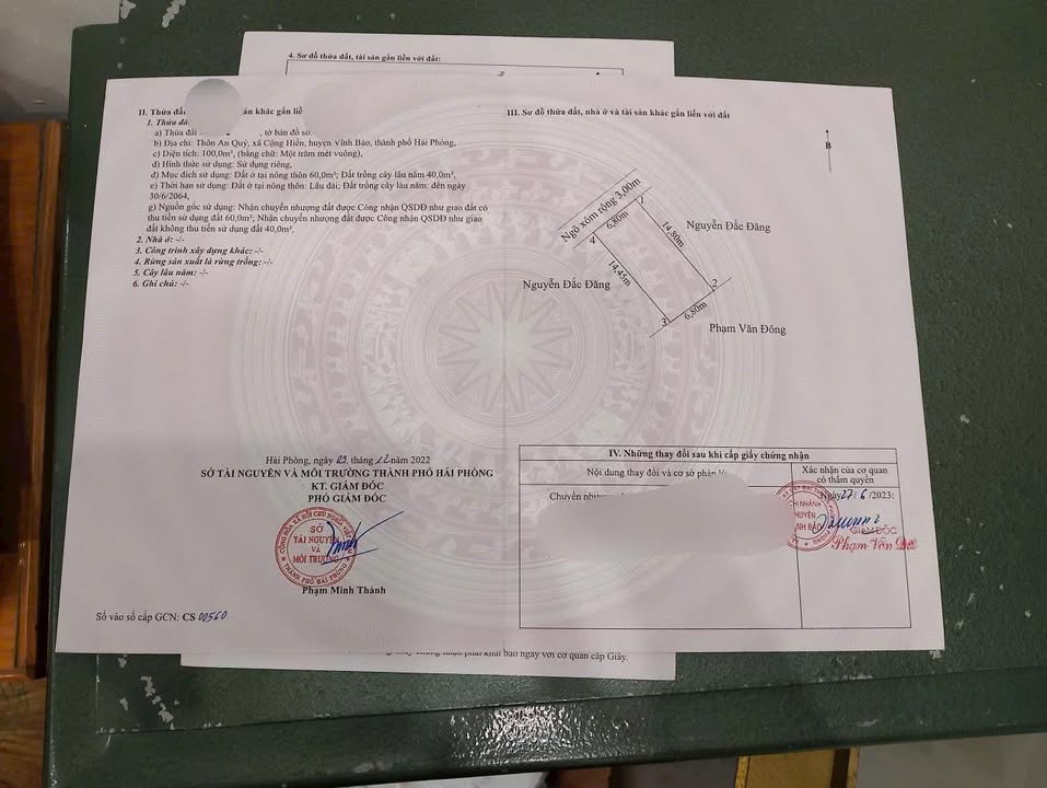 Đất nền An Quý Vĩnh Bảo 100m² giá 600 triệu - Cơ hội đầu tư tuyệt vời!