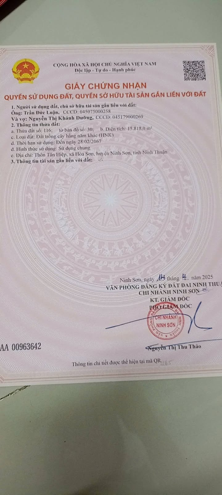 Đất nền xã Quảng Sơn, Ninh Sơn, Ninh Thuận 10.000m² giá 500 triệu - Cơ hội đầu tư hấp dẫn!