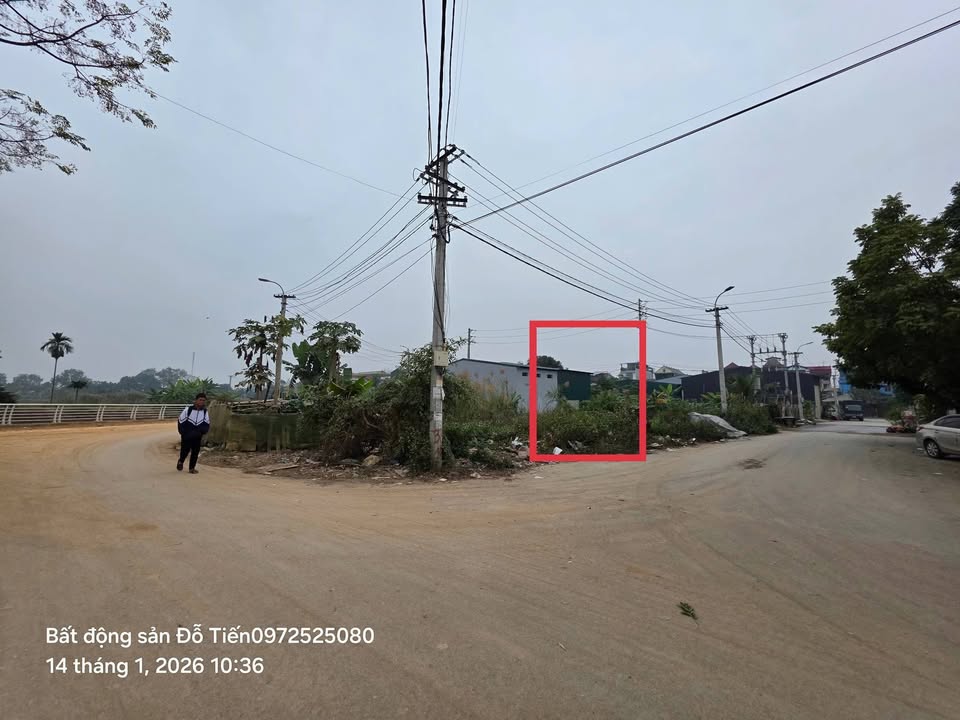 Đất đấu giá TDP Phương Viên Thổ Tang 104m² giá 3 tỷ - Mặt tiền giáp ngã 3 bờ sông!