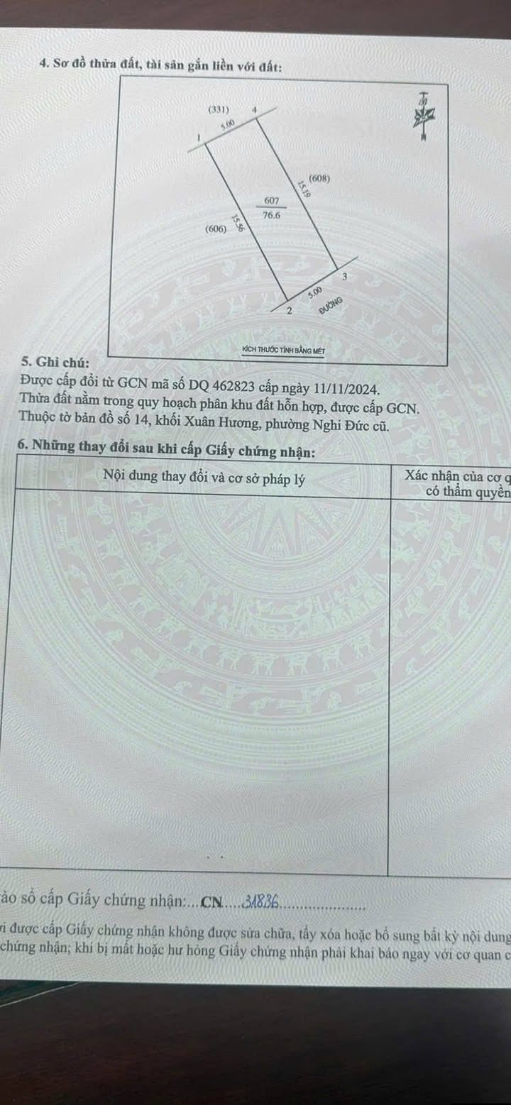 Đất Nghi Đức, Thành phố Vinh 76.6m² giá 2 tỷ - Hướng Đông, sinh khí thịnh vượng!