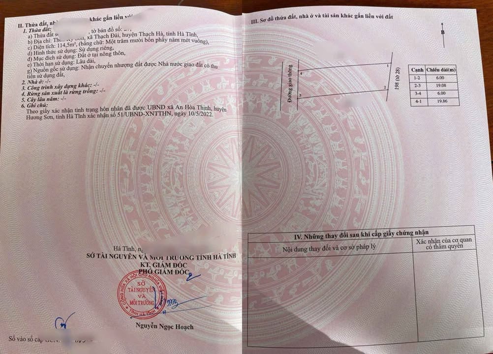 Đất nền Thạch Đài, Hà Tĩnh 114m² giá 900 triệu - Đầu tư sinh lời ngay!