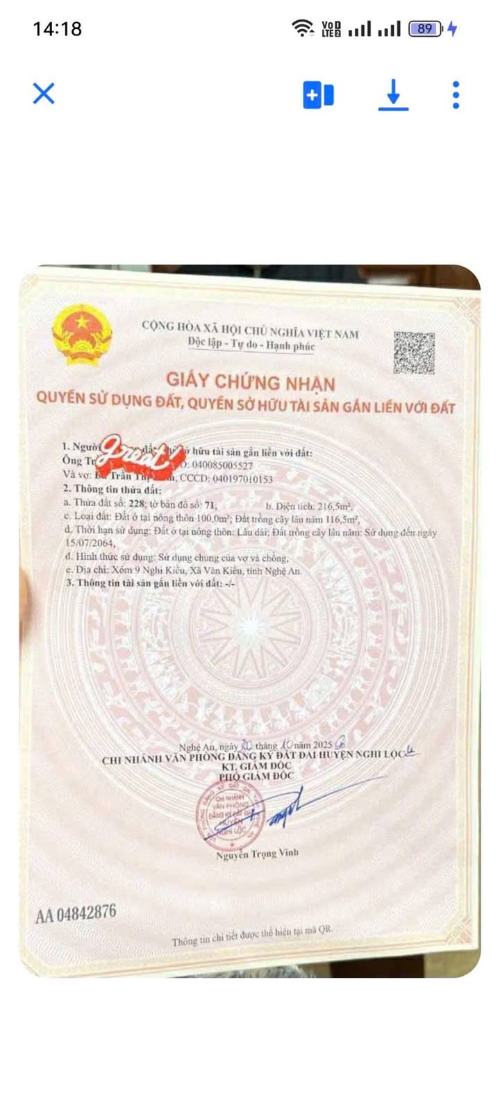 Đất nền lô góc 2 mặt tiền X9 Nghi Kiều 216,5m² giá thỏa thuận - Đầu tư sinh lời