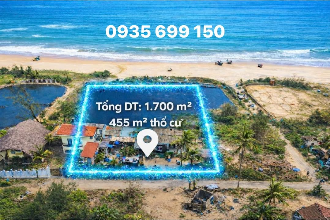 Đất biển Nam Hội An 1700m² giá 3.83 tỷ - Sổ đỏ chính chủ, đầu tư sinh lời!