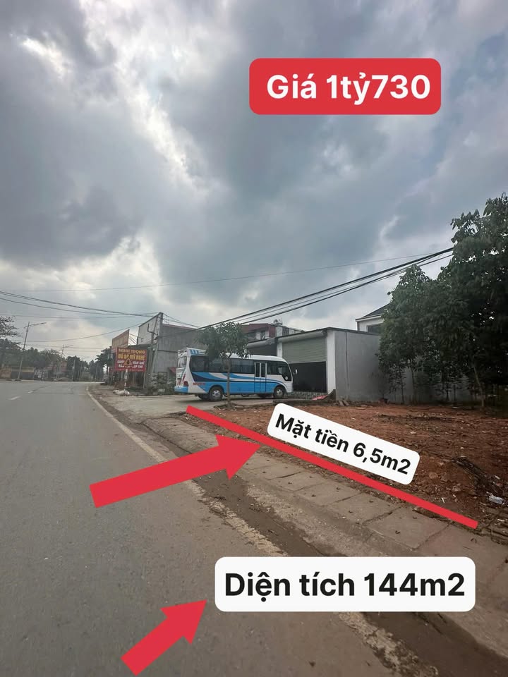 Đất nền mặt đường Quốc lộ, Lập Thạch, 144m² giá 1.73 tỷ - Đầu tư sinh lời ngay!