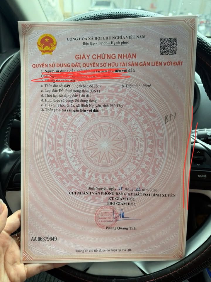 Đất thổ cư Thôn Giữa - Quất Lưu 90m² giá chỉ từ 10xx triệu - Gần KCN Khai Quang!