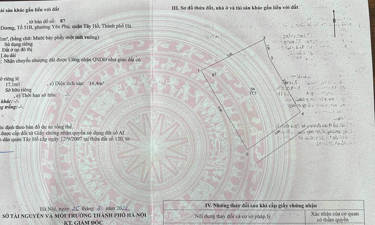 Nhà phố Yên Phụ, Tây Hồ 17m² giá 4 tỷ - Đầu tư sinh lời ngay!
