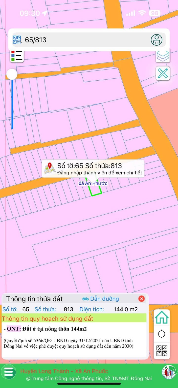 Đất thổ cư 144m² tại ấp 3 An Phước, Long Thành - Giá chỉ 2.9 tỷ!