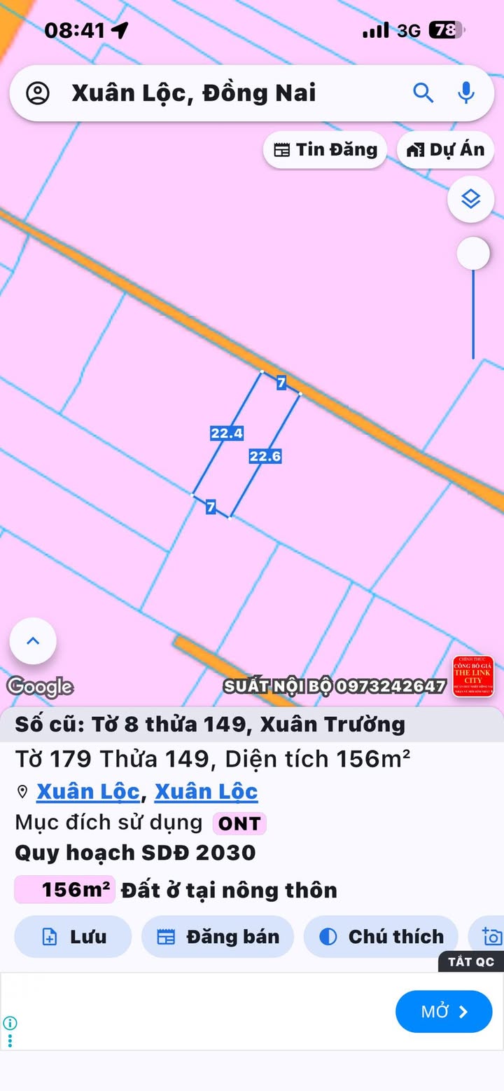 Lô đất đẹp tại xã Xuân Lộc, Đồng Nai 147m² giá chỉ 570 triệu - Đầu tư sinh lời ngay!