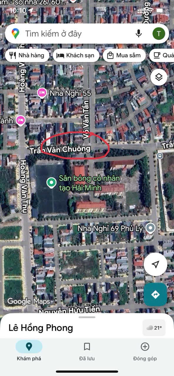 Đất nền 82m² mặt đường Trần Văn Chuông, Phủ Lý - Giá thương lượng hấp dẫn!