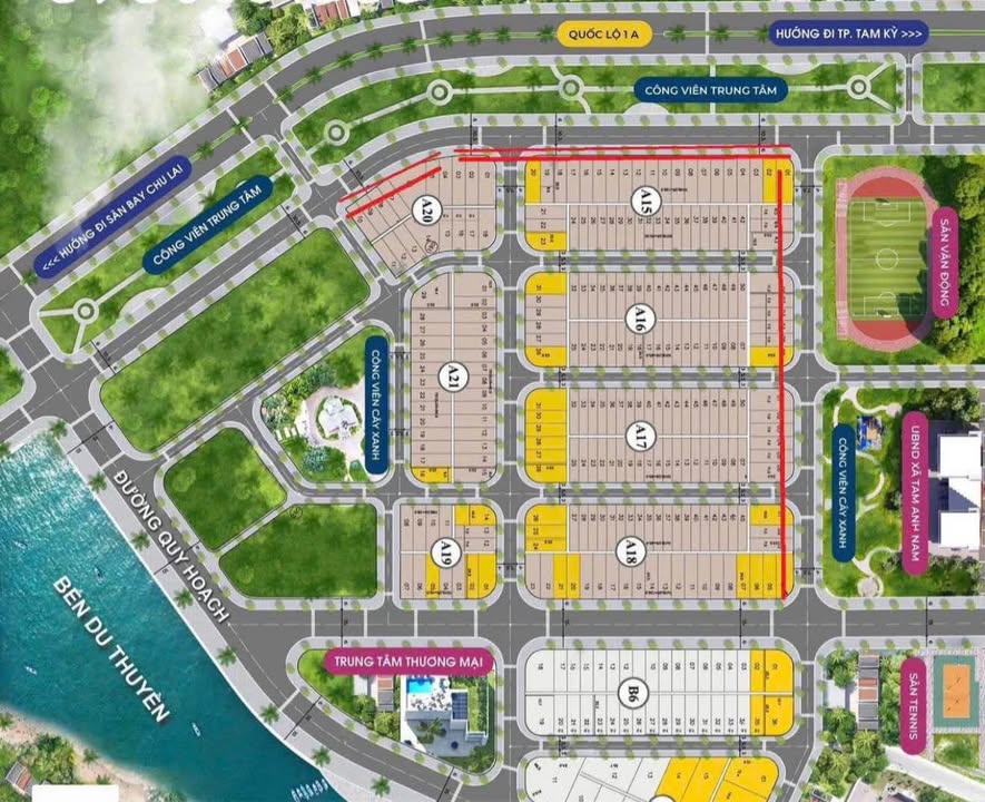 Đất nền Khu dân cư đẹp Tam Anh Nam 143m² giá 1.1 tỷ - Cơ hội đầu tư tuyệt vời!