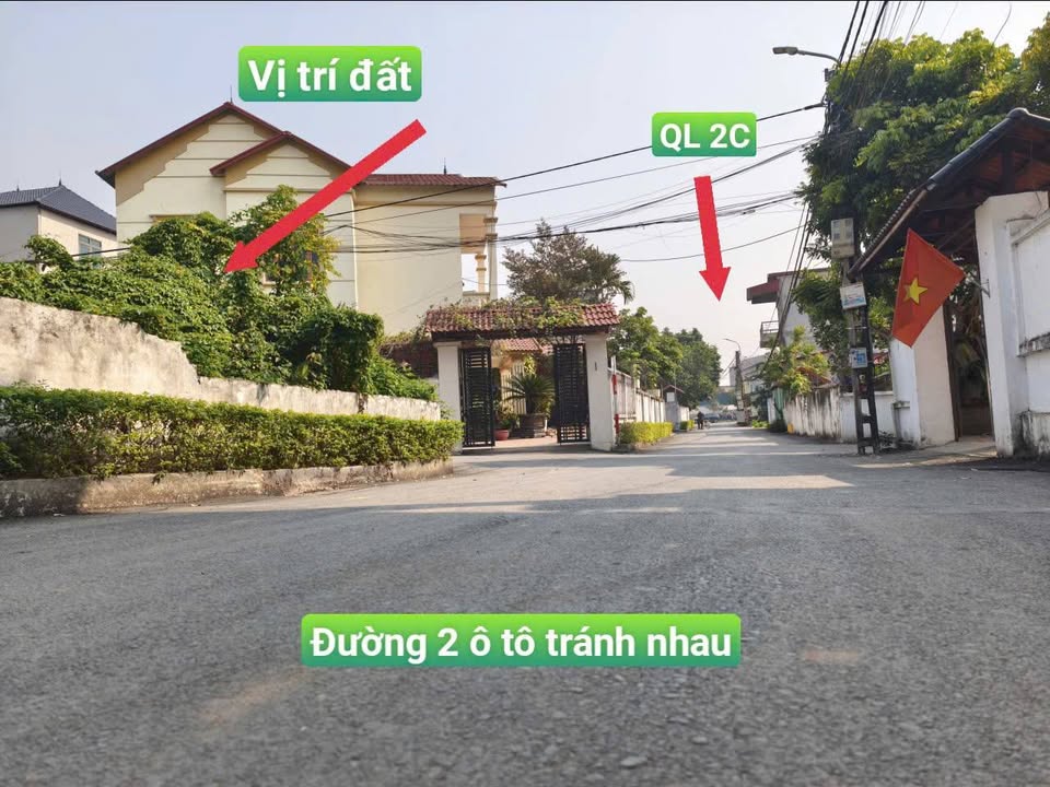 Đất thổ cư Viên Du, Thanh Vân, Tam Dương 92m² giá 1.8 tỷ - Đường rộng ô tô tránh nhau!