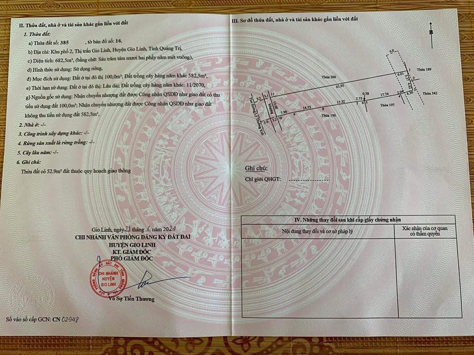 Mặt tiền Lý Thường Kiệt, Gio Linh 600m² giá 1.5 tỷ - Vị trí kinh doanh lý tưởng!