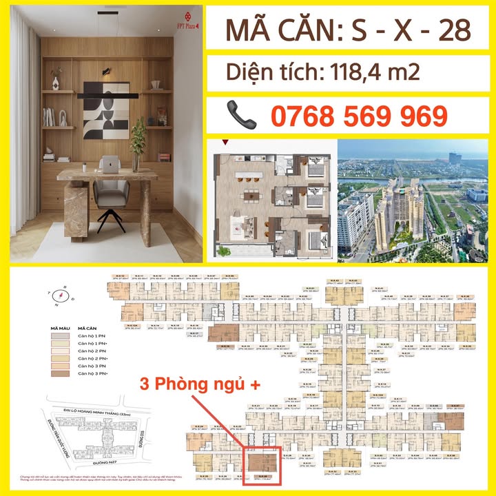 Căn hộ S-X-28 Đà Nẵng 118m² giá thỏa thuận - Thiết kế hiện đại, sẵn sàng vào ở!