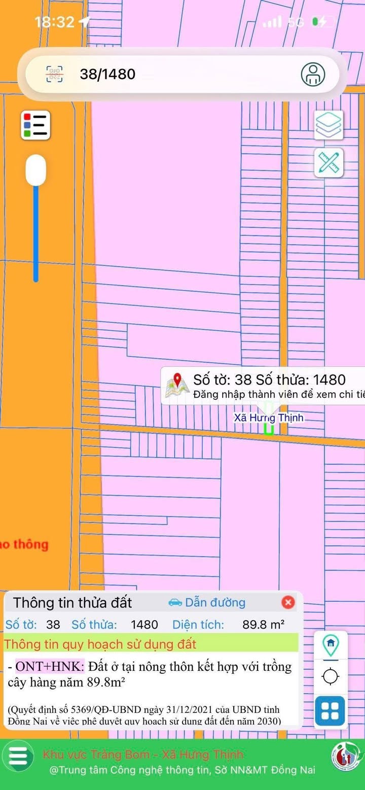 Đất thổ cư Tây Hòa, Trảng Bom 90m² giá 830 triệu - Cơ hội đầu tư sinh lời!