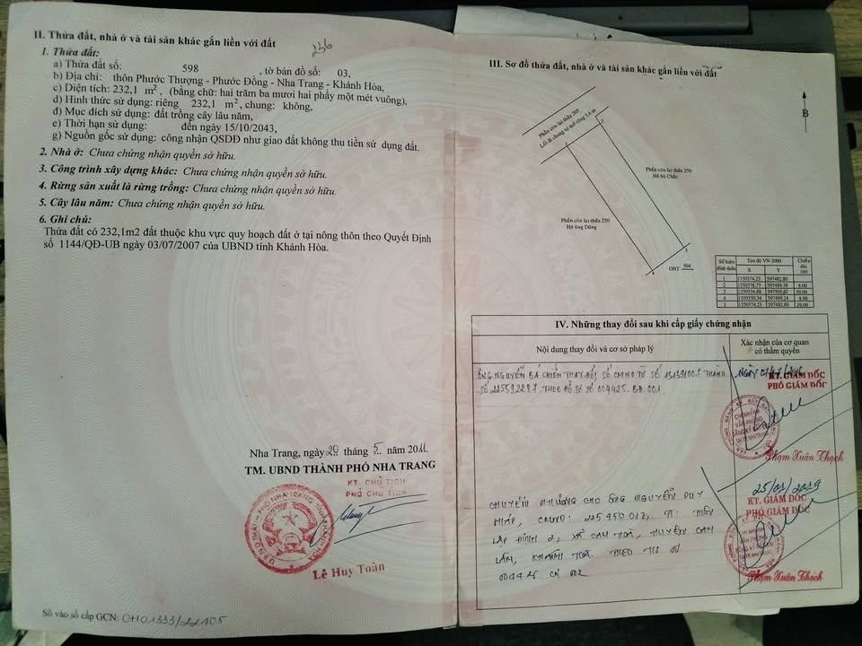 Đất nền Phước Thượng, Nha Trang 232m² giá 1.7 tỷ - Cần bán gấp chính chủ!