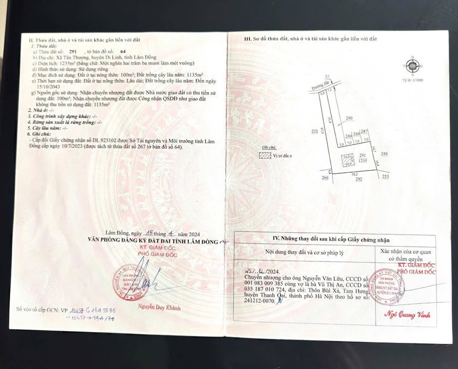 Đất thổ cư 100m² Tân Thượng, Di Linh giá 370 triệu - Không gian sống lý tưởng!