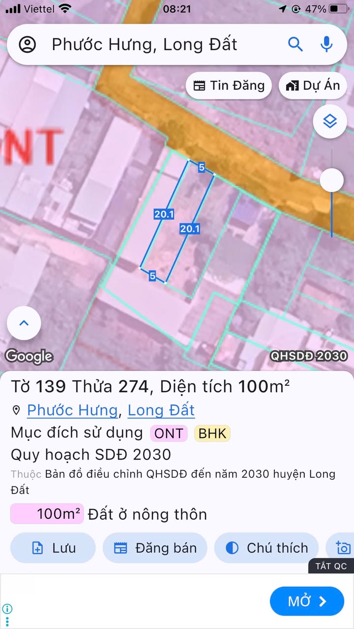 Đất nền Phước Tỉnh, Long Đất 100m² giá 1.35 tỷ - Xây dựng tự do, vị trí đẹp!