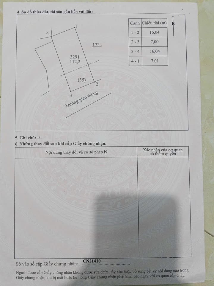 Đất thổ cư 112m² tại Phường Tiên Phong, TP. Phổ Yên - Giá chỉ 1.3 tỷ!